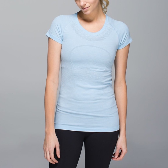 lululemon athletica Tops - Lululemon Swiftly Tech Short Sleeve Light Blue 8